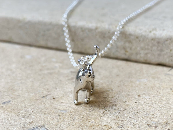sterling silver cat necklace cat lover and memorial gift