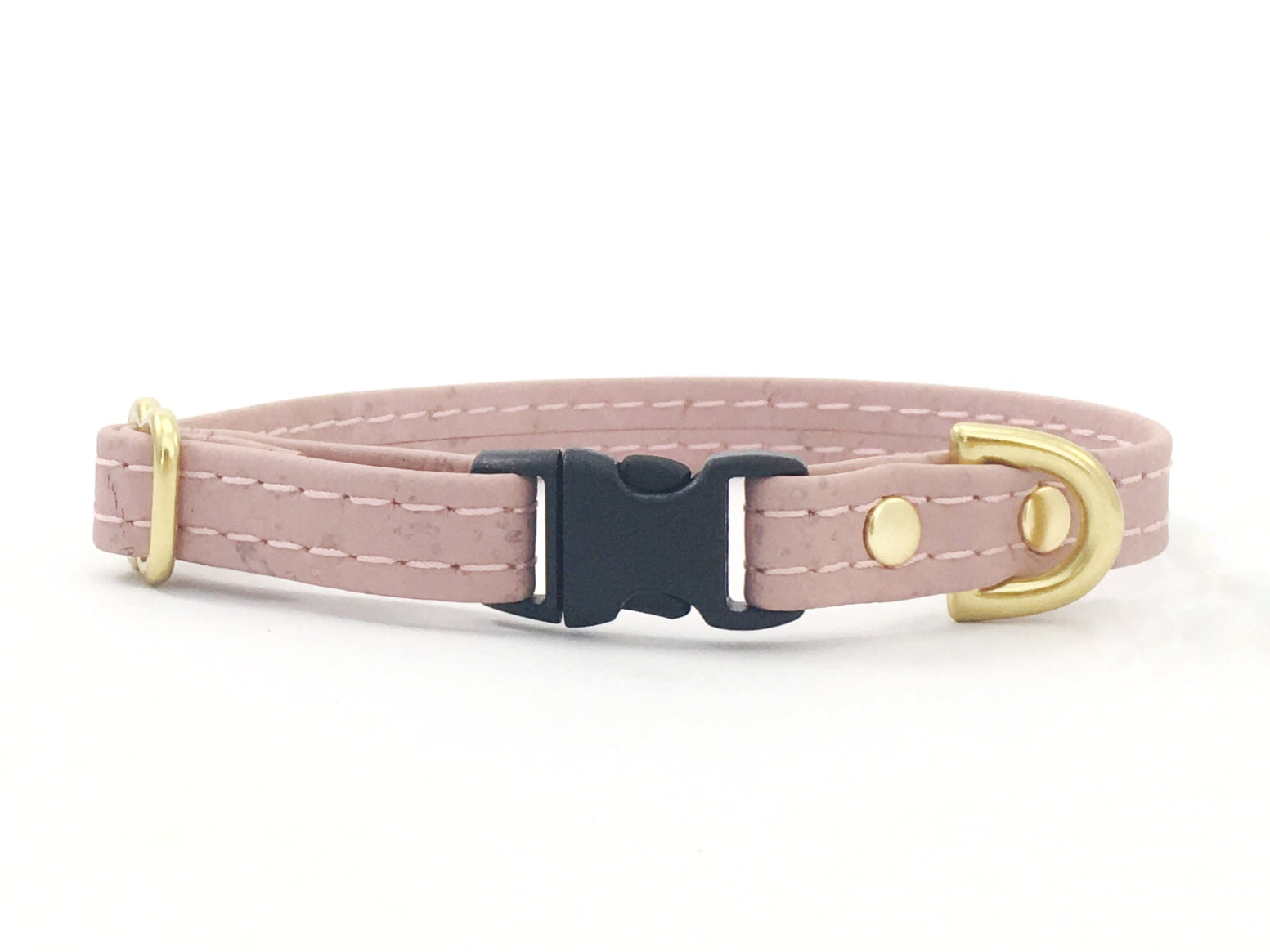Small pink dog collar suitable for Chihuahuas, Miniature Dachshunds, Pomeranians and Maltese