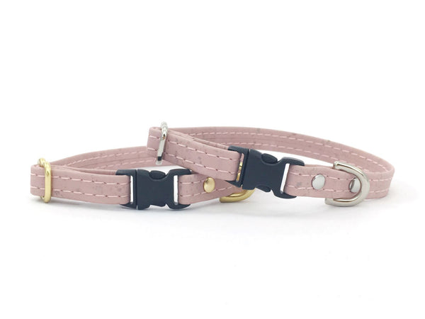 Small pink dog collar for Chihuahuas, Miniature Dachshunds, Pomeranians and Maltese.